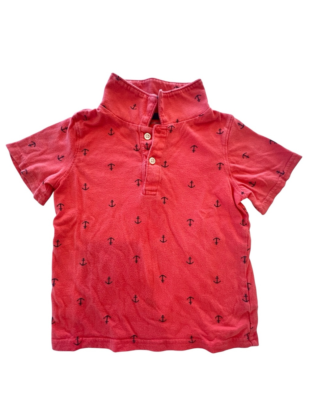 CARTER’S Kids Toddler Coral Anchor Polo Shirt 3T